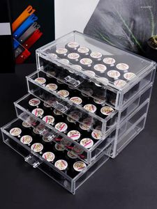 Storage Boxes Nail Art Decoration Box Cosmetic Organizer Polish Case Jewelry Container Transparent Drawer Display Rack
