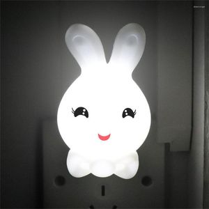 Luci notturne 0.4W Lampada LED Plug-in Parete Cartoon Animal Light AC110-220V Spina UE USA per bambini Camera da letto per bambini Sonno