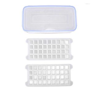 Baking Moulds 1.7L Large Capacity Ice Maker Household 2 Layer Cube Mold Tray For Making 72 Cubes Molds