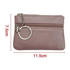 Sacs de rangement Porte-monnaie en cuir Porte-monnaie pour femme Petit porte-monnaie Porte-monnaie Porte-clés Mini pochette fonctionnelle Carte à glissière WalletStora