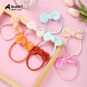 Accessori per capelli 34 colori Fiocco per bambini Fasce in nylon Fiocchi solidi per ragazze Fascia elastica per capelli Fascia per capelli per bambini Ragazza 20231