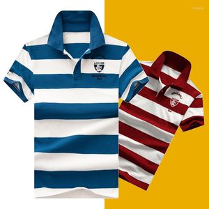 Men's Polos Good Quality Men Polo Shirts Summer Breathable Fashion Striped Cotton Short Male Classic Style Brand Clothing Drop Ship