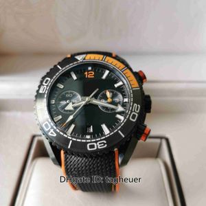 Super Factory Mens Watch 45.5mm Ocean Acecial 600m Chronograph Workin يشاهد Luminovablack PVD CASE