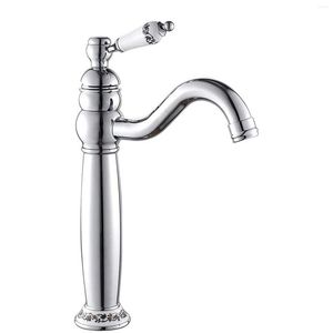 Раковина ванной комнаты Filte Filte Water Faucet Kitchen CSS1775 Цветочный одиночный классик в керамическом винтажном рычаге с микшером F F