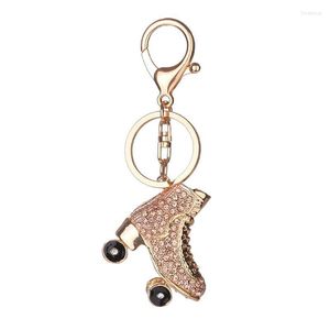 Keychains Keyring Bag Charm Pendant Keys Holder Roller Skates Shoe Crystal Keychain Jewelry Key Chain Women Girl Gifts AC889 Fred22