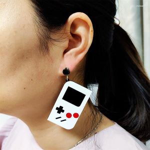 Dangle Earrings & Chandelier Game Console Drop For Women White Acrylic Geometric Fashion Vintage Jewelry AccessoriesDangle Odet22 Moni22