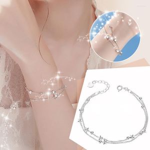 Bangle Double Layer Star Bracelet Alloy Charm Wrist Girls Accessories Holiday Gifts Fun Earrings For Women DanglingBangle Kent22