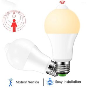 Sensore Light Blub Night Lampada a LED con movimento 85-265V 12W 9W Auto ON OFF Rivelatore sensibile Bombillas