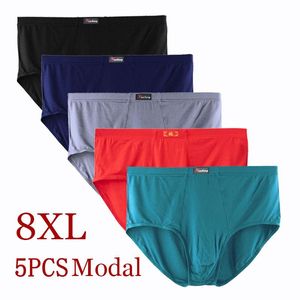 MUITOPAIS 8XL-XL 5PCS Modal plus size tamanho grande masswear resumos resumos homens shorts masculinos com confortoPants