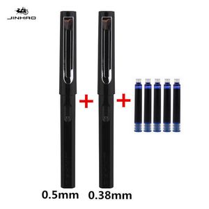 Jinhao 5pcs الحبر الأزرق 2pcs نافورة القلم لوازم القرطاسية