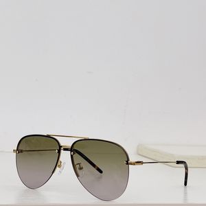 Óculos de sol piloto de metal de ouro clássicos para homens homens gold gold game Gradiente verde 11 óculos UV400 yewear com caixa