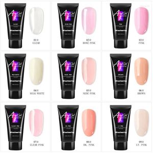 Extensão de gel de unha Polish rosa branco unhas clara edifício UV para extensões de dedos formam dicas de arte francesa