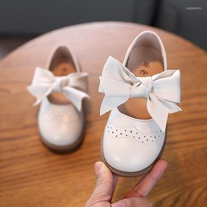 Atletik Ayakkabı Cozulma Çocuk Deri 2-12 Yıllık Bebek Yürümeye Başlayan Moda Kızlar Yumuşak Sole Bow Prenses Elbise 26-36