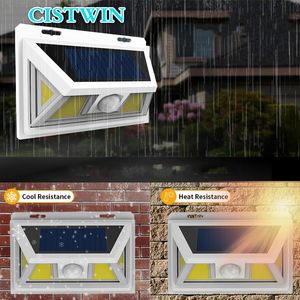 Outdoorowe lampy ścienne światła słoneczne 74 Bezpieczeństwo Cob Motion Sensor 2 Tryby Ulepszone Super Bright Bezprzewodowe Ligh