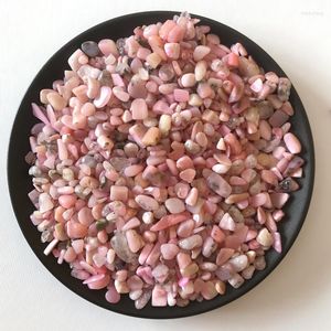 Decorative Figurines 100G/Bag Natural Pink Opal Chip Stone Irregular Shape Gravel Loose Beads For DIY Jewelry Making