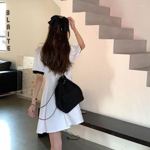 School Bags Backpack Black Chain Women&#39;s Backpacks High Quality Drawstring For Teenagers Mini Female Big Capacity