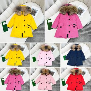 Зимний детский пуховик, куртка для мальчиков и девочек, верхняя одежда для малышей, теплое пальто, куртка с капюшоном, спортивная одежда, уличная классическая накидка, цвета 100–150, дизайнер 100–170