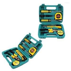 Professionellt handverktyg Set 8st Hardware Set Screwdriver Electric Pen Measuring Tape Utility Knie Wire Cutter Electrical Hushåll