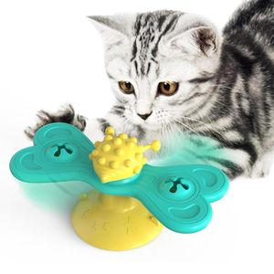 Cat Toys Papipet Windmill Toy Turntable Teasing Interactive Cats Crasning Pet Ball Поставляется с бабочкой вращение