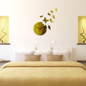 Zegarki ścienne kreatywne cyfrowe zegar nowoczesny design akrylowy DIY salon dekoracja sypialnia cichy dom