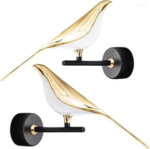 Kolye lambaları Nordic Golden Bird Led Avize Salonu Bar Başucu Asma Işık Fikstür Novelty 360 Derece Rotasyon Değiştirilebilir Ev Deco