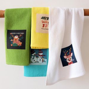 Bordservettens bomullskök Juldekoration Present handduk för handdukar med tecknad tryck Tethanddukar