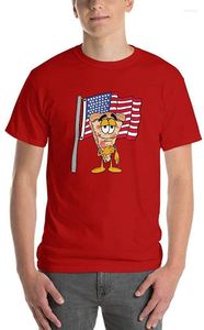 Erkekler T Shirt Patriotic T-Shirt Yetişkin Unisex Komik Pizza Amerikan Bayrak Tee Serin tüm pamuk kısa kollu gömlek