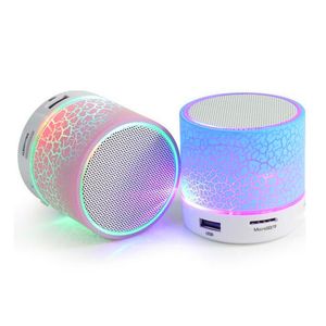 Cell Phone Speakers A9 Mini Wireless Loudspeaker Crack LED TF Card USB Portable MP3 Music Sound Column for PC Mobile