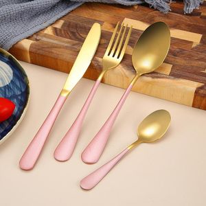 Dinnerware Sets Luxury Cutlery Set 4-piece Stainless Steel Creative Color Dining Table Western Steak Combination