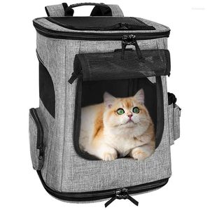 Dog Car Seat Covers Cat Carrier Backpack Portable Back Support Backpacks For Small Dogs Pets Foldable Breathable Puppy Kitten Carrying Ba