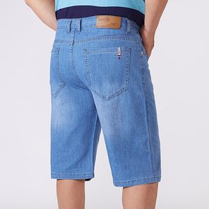 Herren Jeans Plus Größe 44 46 48 50 52 Hellblau Denim Shorts Mode Business Casual Lose Gerade Stretch Kurze Männliche Marke