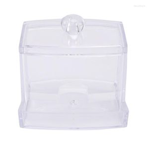 Cosmetic Bags Clear Acrylic Cotton Swab Makeup Case Stick Box Storage Stand Rack