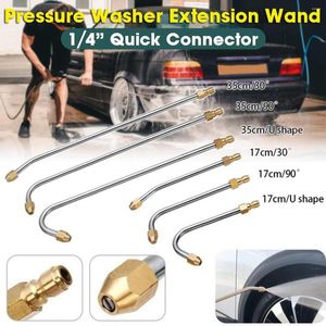 Car Washer 17cm Length High Pressure Gutter Cleaner Rod 1/4"Quick Connect For Lance Wand 30 Degree / 90 U-Shaped