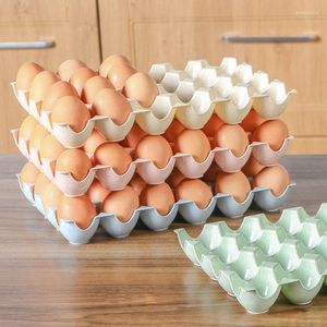 Förvaringslådor 24 Grid Egg Box Container Organiser Case Holder Kitchen Kylskåp frys