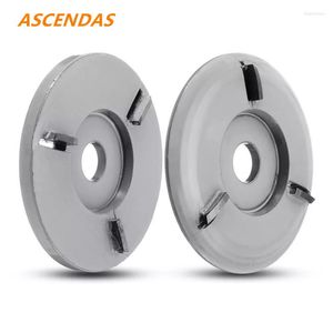 Professional Hand Tool Sets ASCENDAS 90mm Diameter 16mm Bore Silver Power Wood Carving Disc Angle Grinder Attachment - Round TP-0355