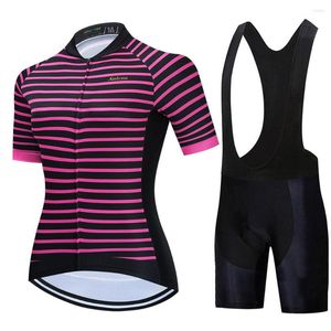 Set da corsa Maglia da ciclismo Set 2023 Donna Estate Abbigliamento traspirante Mountain Bike Anti-UV Abbigliamento da bicicletta Maillot Ropa Ciclismo