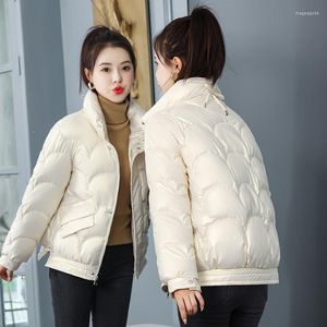 Женские траншеи пальто покрывают женщины зимняя осень 2023 г. женская розовая куртка короткие дамы парки женские куртки корейский стиль casaco fominino