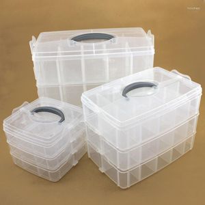 保管ボックス子供用おもちゃ箱ビルディングブロックジュエリーオーガナイザーハウスキーピングプラスチック透明なソーティングコンテナ