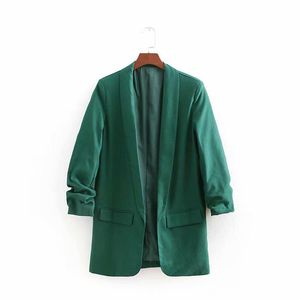 Women's Suits & Blazers Geckoistail Women And Jackets Three Quarter Sleeve Office Ladies Workwear Business Blazer Formal Coat Talever 2023