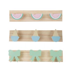 Hooks Rails Nordic natuurlijk houten decoratief voor kinderen Room Wall Cartoon Swan Key Hanging Hanger Kitchen Opslag