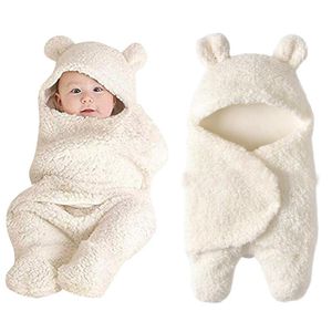 Coperte Fasce Nato Bambino Carino Cotone Ricezione Bianco Dormire Multiuso Grande Coperta Pannolino Involucro Infantile Inverno Ragazzo Ragazza Swaddle