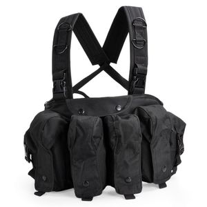 Jackets de caça militar Molle Molle Tactical Vest Ak Mag Bolsa Páfia Rig Equipamento Exército Equipamento Paintball Men Men