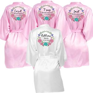Women's Sleepwear Bride's Team Robes Bridesmaid Babes Mother Of The Bride Personaized Name Robe Proposal Gift