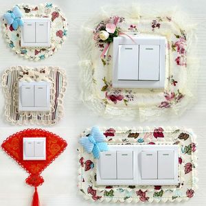 Pillow Switch Protective Cover Fabric Lace Stickers Living Room European Style Creative Lamp Socket Decorative