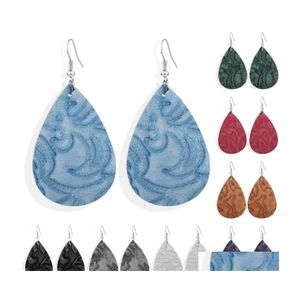 Andere Persönlichkeit Leder Ohrringe für Frauen Charme Schmuck Böhmischen Pu Ohrring Leichte Teardrop Mode Zubehör M922F Drop De Dhaqs