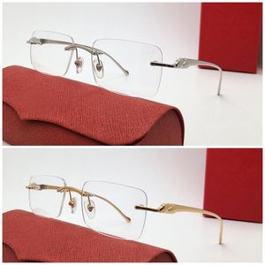 Designer-Brille Cheetah, klassische rechteckige Metallserie, lebendig und elegant, Business-Casual, für Herren und Damen, Rahmen, optischer Rahmen, Brillenglas, Rezept CT0