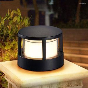 7/12W Waterproof LED Pillar Lamp Outdoor Door Fence Courtyard Column Light Landscape Villa Garden Balcony Porch Stigma