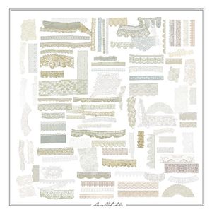 Gift Wrap Vintage Lace Vellum Paper Stickers för Scrapbooking Happy Planner/Card Making/Journaling Project