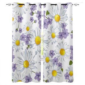 Tenda Margherita Viola Primavera Tende Moderne Per Finestra Per Soggiorno Camera Da Letto Cucina Trattamento Tende Casa El Decorazione