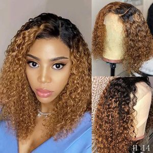 Lace Wigs 4x4 Bob Closure Deep Curly Front Human Hair Wave Short For Black Women Brazilian SPARK